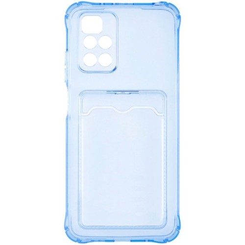 Силиконовый чехол для Xiaomi Redmi 10 Card Holder Голубой