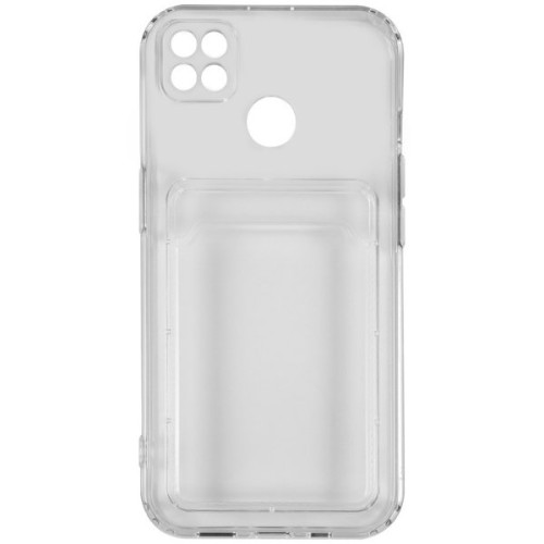 Силиконовый чехол для Xiaomi Redmi 10A TPU 1.5мм с картхолдером и защитой камеры Прозрачный
