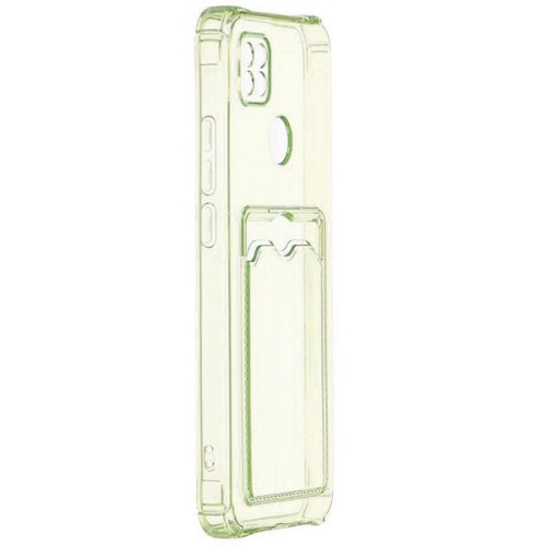 Силиконовый чехол для Xiaomi Redmi 10A Silicone Card Holder Case с защитой камеры Желтый