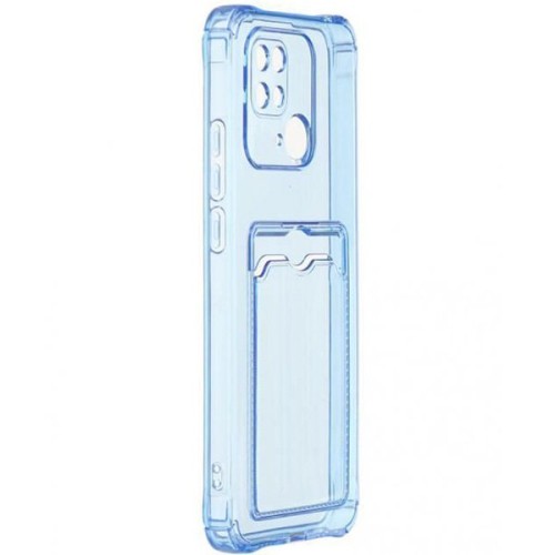 Силиконовый чехол для Xiaomi Redmi 10C Silicone Card Holder Case Голубой