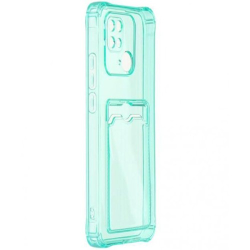 Силиконовый чехол для Xiaomi Redmi 10C Silicone Card Holder Case Мятный