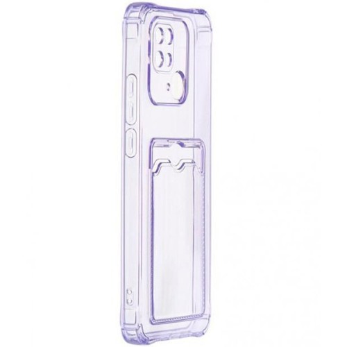 Силиконовый чехол для Xiaomi Redmi 10C Silicone Card Holder Case Сиреневый