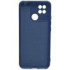 Силиконовый чехол для Xiaomi Redmi 10C Soft с микрофиброй Синий