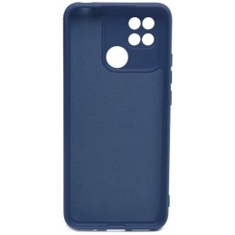 Силиконовый чехол для Xiaomi Redmi 10C Soft с микрофиброй Синий