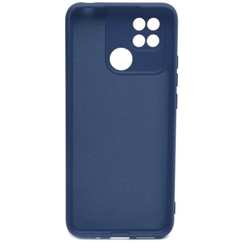 Силиконовый чехол для Xiaomi Redmi 10C Soft с микрофиброй Синий