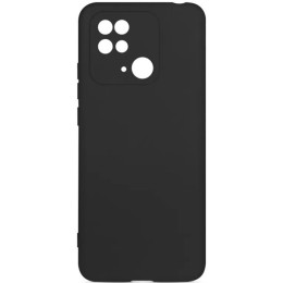 Силиконовый чехол для Xiaomi Redmi 10C TPU 1мм с защитой камеры Черный