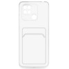 Силиконовый чехол для Xiaomi Redmi 10C TPU 1.5мм с картхолдером и защитой камеры Прозрачный