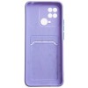 Силиконовый чехол для Xiaomi Redmi 10C Summer с картхолдером Сиреневый