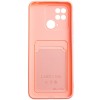 Чехол накладка для Xiaomi Redmi 10C Soft touch с кармашком Розовый