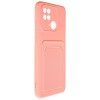 Чехол накладка для Xiaomi Redmi 10C Soft touch с кармашком Розовый