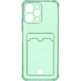Силиконовый чехол для Xiaomi Redmi 12 4G Silicone Card Holder с защитой камеры Мятный