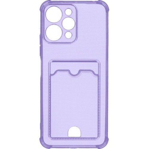 Силиконовый чехол для Xiaomi Redmi 12 4G Silicone Card Holder с защитой камеры Сиреневый
