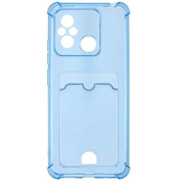 Силиконовый чехол для Xiaomi Redmi 12C Silicone Card Holder с защитой камеры Голубой