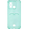 Силиконовый чехол для Xiaomi Redmi 12C Silicone Card Holder с защитой камеры Мятный
