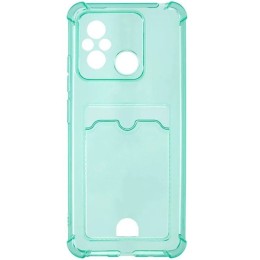 Силиконовый чехол для Xiaomi Redmi 12C Silicone Card Holder с защитой камеры Мятный