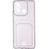 Силиконовый чехол для Xiaomi Redmi 12C Silicone Card Holder с защитой камеры Прозрачный
