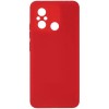 Силиконовый чехол для Xiaomi Redmi 12C Soft Matte с микрофиброй Красный
