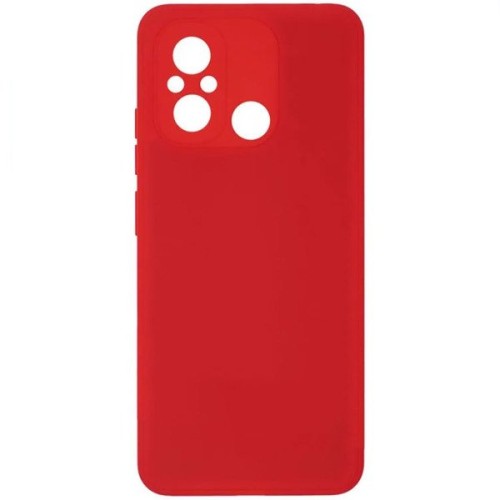 Силиконовый чехол для Xiaomi Redmi 12C Soft Matte с микрофиброй Красный