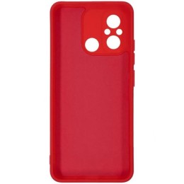 Силиконовый чехол для Xiaomi Redmi 12C Soft Matte с микрофиброй Красный