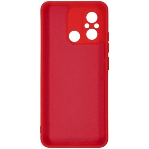 Силиконовый чехол для Xiaomi Redmi 12C Soft Matte с микрофиброй Красный