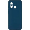 Силиконовый чехол для Xiaomi Redmi 12C Soft Matte с микрофиброй Синий