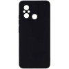 Силиконовый чехол для Xiaomi Redmi 12C Soft Matte с микрофиброй Черный