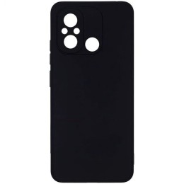 Силиконовый чехол для Xiaomi Redmi 12C Soft Matte с микрофиброй Черный