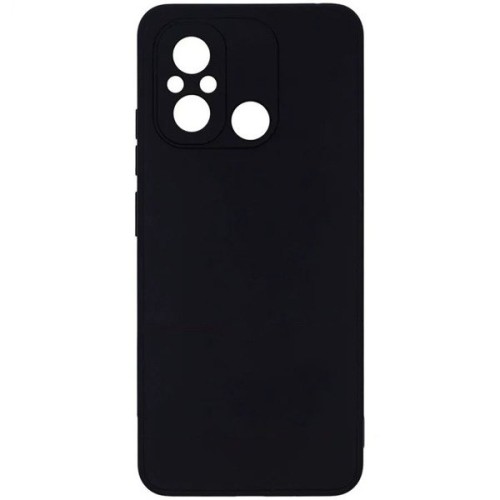 Силиконовый чехол для Xiaomi Redmi 12C Soft Matte с микрофиброй Черный