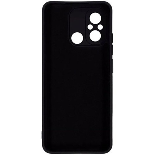 Силиконовый чехол для Xiaomi Redmi 12C Soft Matte с микрофиброй Черный