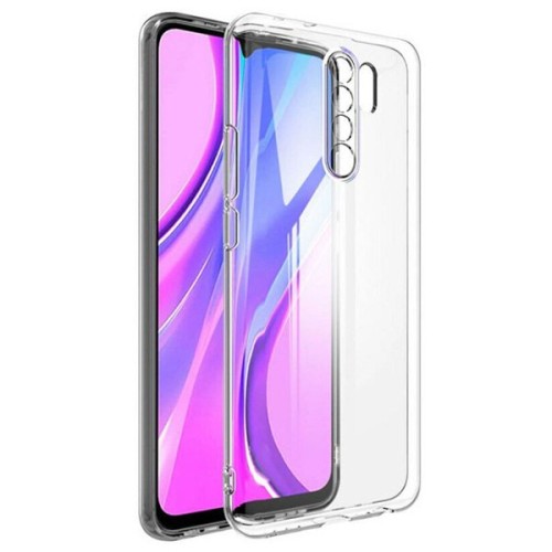 Силиконовый чехол для Xiaomi Redmi 9 TPU 1мм с защитой камеры Прозрачный глянцевый