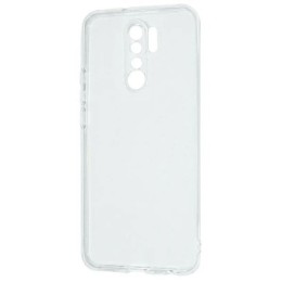 Силиконовый чехол для Xiaomi Redmi 9 TPU 1мм с защитой камеры Прозрачный глянцевый