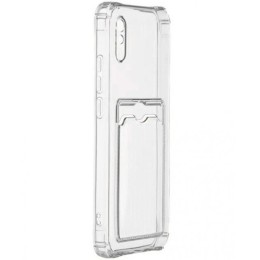 Силиконовый чехол для Xiaomi Redmi 9A Silicone Card Holder Case Прозрачный
