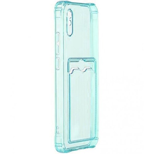 Силиконовый чехол для Xiaomi Redmi 9A Silicone Card Holder Case Мятный