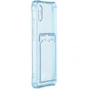 Силиконовый чехол для Xiaomi Redmi 9A Silicone Card Holder Case Голубой