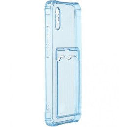 Силиконовый чехол для Xiaomi Redmi 9A Silicone Card Holder Case Голубой