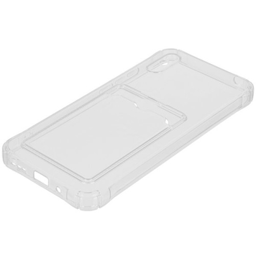 Силиконовый чехол для Xiaomi Redmi 9A TPU 1.5мм с картхолдером и защитой камеры Прозрачный