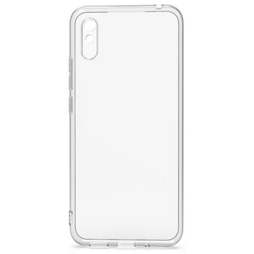 Силиконовый чехол для Xiaomi Redmi 9A TPU 1мм с защитой камеры Прозрачный глянцевый