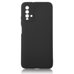 Силиконовый чехол для Xiaomi Redmi 9T TPU 1мм с защитой камеры Черный матовый