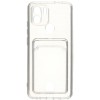 Силиконовый чехол для Xiaomi Redmi A1+ Silicone Card Holder Case с защитой камеры Прозрачный