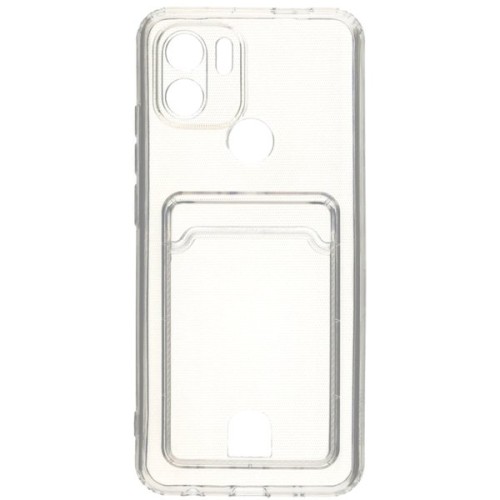 Силиконовый чехол для Xiaomi Redmi A1+ Silicone Card Holder Case с защитой камеры Прозрачный