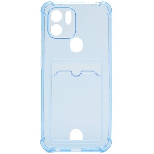 Силиконовый чехол для Xiaomi Redmi A1+ Silicone Card Holder с защитой камеры Голубой