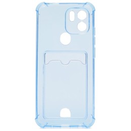 Силиконовый чехол для Xiaomi Redmi A1+ Silicone Card Holder с защитой камеры Голубой