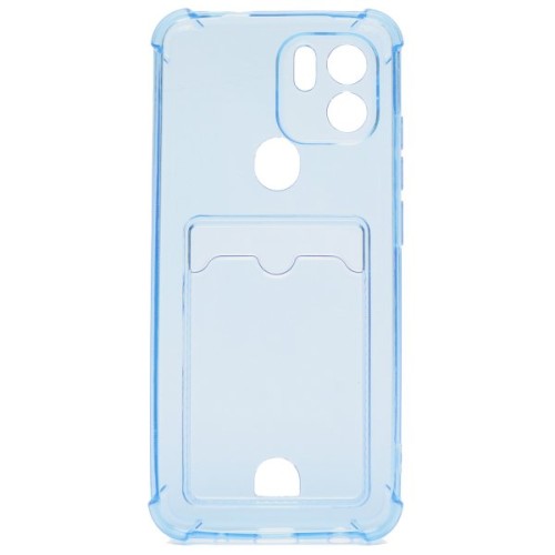 Силиконовый чехол для Xiaomi Redmi A1+ Silicone Card Holder с защитой камеры Голубой