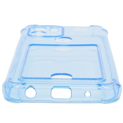 Силиконовый чехол для Xiaomi Redmi A1+ Silicone Card Holder с защитой камеры Голубой