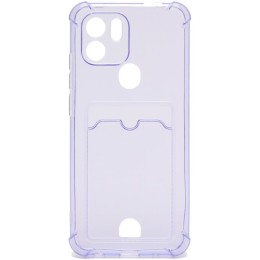 Силиконовый чехол для Xiaomi Redmi A1+ Silicone Card Holder с защитой камеры Сиреневый