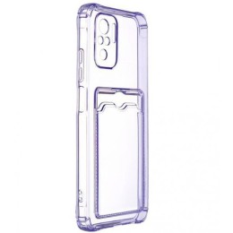 Силиконовый чехол для Xiaomi Redmi Note 10 Silicone Card Holder Case Сиреневый