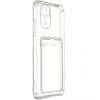 Силиконовый чехол для Xiaomi Redmi Note 10 Silicone Card Holder Case Прозрачный