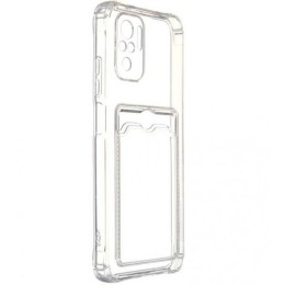 Силиконовый чехол для Xiaomi Redmi Note 10 Silicone Card Holder Case Прозрачный