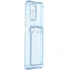 Силиконовый чехол для Xiaomi Redmi Note 10 Silicone Card Holder Case Голубой