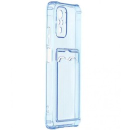 Силиконовый чехол для Xiaomi Redmi Note 10 Silicone Card Holder Case Голубой